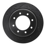 R1 Concepts 12-21 Nissan NV1500 Rear Left Drilled & Slotted Black Brake Rotor by R1 Concepts RNC-633-67101L