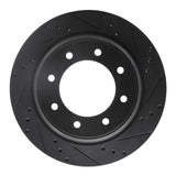 R1 Concepts 12-21 Nissan NV1500 Rear Right Drilled & Slotted Black Brake Rotor by R1 Concepts RNC-633-67101R