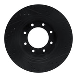 R1 Concepts 12-21 Nissan NV1500 Front Left Drilled & Slotted Black Brake Rotor by R1 Concepts RNC-633-67102L
