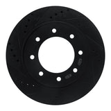 R1 Concepts 12-21 Nissan NV1500 Front Left Drilled & Slotted Black Brake Rotor by R1 Concepts RNC-633-67102L