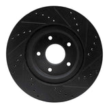 R1 Concepts 14-19 Nissan X-Trail (Mexico) Front Left Drilled & Slotted Black Brake Rotor by R1 Concepts RNC-633-67104L