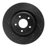 R1 Concepts 14-19 Nissan X-Trail (Mexico) Front Left Drilled & Slotted Black Brake Rotor by R1 Concepts RNC-633-67104L