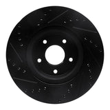 R1 Concepts 2013-2025 Infiniti Q60 Front Right Drilled & Slotted Black Brake Rotor by R1 Concepts RNC-633-67105R