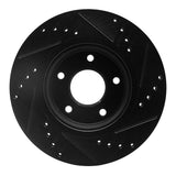 R1 Concepts 14-23 Nissan X-Trail (Mexico) Front Left Drilled & Slotted Black Brake Rotor by R1 Concepts RNC-633-67106L