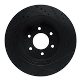 R1 Concepts 16-24 Nissan Titan XD Front Left Drilled & Slotted Black Brake Rotor by R1 Concepts RNC-633-67108L