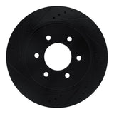 R1 Concepts 16-24 Nissan Titan XD Front Left Drilled & Slotted Black Brake Rotor by R1 Concepts RNC-633-67108L