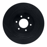 R1 Concepts 16-24 Nissan Titan XD Front Right Drilled & Slotted Black Brake Rotor by R1 Concepts RNC-633-67108R