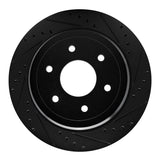 R1 Concepts 16-24 Nissan Titan XD Rear Right Drilled & Slotted Black Brake Rotor by R1 Concepts RNC-633-67109R