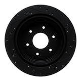 R1 Concepts 17-24 Nissan Titan Rear Left Drilled & Slotted Black Brake Rotor by R1 Concepts RNC-633-67110L