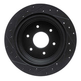 R1 Concepts 17-24 Nissan Titan Rear Right Drilled & Slotted Black Brake Rotor by R1 Concepts RNC-633-67110R