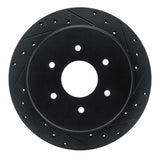 R1 Concepts 17-24 Nissan Titan Rear Right Drilled & Slotted Black Brake Rotor by R1 Concepts RNC-633-67110R