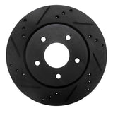 R1 Concepts 17-25 Nissan X-Trail (Mexico) Rear Left Drilled & Slotted Black Brake Rotor by R1 Concepts RNC-633-67111L