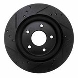 R1 Concepts 17-25 Nissan X-Trail (Mexico) Rear Right Drilled & Slotted Black Brake Rotor by R1 Concepts RNC-633-67111R