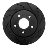 R1 Concepts 17-25 Nissan X-Trail (Mexico) Rear Right Drilled & Slotted Black Brake Rotor by R1 Concepts RNC-633-67111R