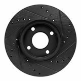 R1 Concepts 17-25 Nissan Kicks Front Left Drilled & Slotted Black Brake Rotor by R1 Concepts RNC-633-67112L