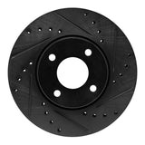 R1 Concepts 17-25 Nissan Versa Front Right Drilled & Slotted Black Brake Rotor by R1 Concepts RNC-633-67112R