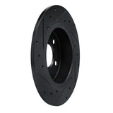 R1 Concepts 19-25 Nissan Kicks Rear Right Drilled & Slotted Black Brake Rotor by R1 Concepts RNC-633-67113R