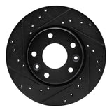 R1 Concepts 20-25 Nissan SENTRA Front Left Drilled & Slotted Black Brake Rotor