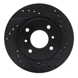 R1 Concepts 90-92 Infiniti M30 Front Right Drilled & Slotted Black Brake Rotor by R1 Concepts RNC-633-68000R