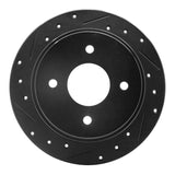 R1 Concepts 90-92 Infiniti M30 Rear Left Drilled & Slotted Black Brake Rotor by R1 Concepts RNC-633-68001L
