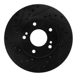 R1 Concepts 90-97 Infiniti J30 Front Left Drilled & Slotted Black Brake Rotor by R1 Concepts RNC-633-68002L