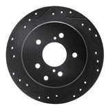 R1 Concepts 90-96 Infiniti Q45 Rear Left Drilled & Slotted Black Brake Rotor by R1 Concepts RNC-633-68003L