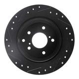 R1 Concepts 90-96 Infiniti Q45 Rear Right Drilled & Slotted Black Brake Rotor by R1 Concepts RNC-633-68003R