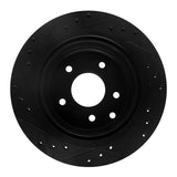 R1 Concepts 93-01 Infiniti Q45 Rear Right Drilled & Slotted Black Brake Rotor by R1 Concepts RNC-633-68004R