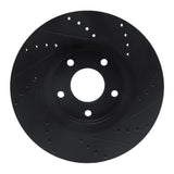 R1 Concepts 97-01 Infiniti Q45 Front Left Drilled & Slotted Black Brake Rotor by R1 Concepts RNC-633-68005L