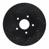 R1 Concepts 97-01 Infiniti Q45 Front Left Drilled & Slotted Black Brake Rotor by R1 Concepts RNC-633-68005L