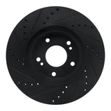 R1 Concepts 97-01 Infiniti Q45 Front Right Drilled & Slotted Black Brake Rotor by R1 Concepts RNC-633-68005R