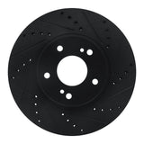 R1 Concepts 97-01 Infiniti Q45 Front Right Drilled & Slotted Black Brake Rotor by R1 Concepts RNC-633-68005R