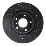 R1 Concepts 03-05 Infiniti G35 Front Left Drilled & Slotted Black Brake Rotor by R1 Concepts RNC-633-68007L