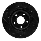 R1 Concepts 03-05 Infiniti G35 Front Right Drilled & Slotted Black Brake Rotor by R1 Concepts RNC-633-68007R