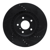 R1 Concepts 03-08 Infiniti G35 Front Left Drilled & Slotted Black Brake Rotor by R1 Concepts RNC-633-68008L