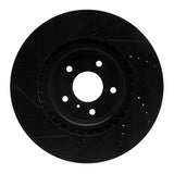 R1 Concepts 03-08 Infiniti G35 Front Right Drilled & Slotted Black Brake Rotor by R1 Concepts RNC-633-68008R
