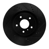 R1 Concepts 03-08 Infiniti G35 Front Right Drilled & Slotted Black Brake Rotor by R1 Concepts RNC-633-68008R