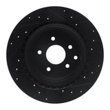 R1 Concepts 03-08 Infiniti G35 Rear Left Drilled & Slotted Black Brake Rotor by R1 Concepts RNC-633-68009L
