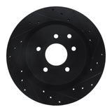R1 Concepts 03-08 Infiniti G35 Rear Right Drilled & Slotted Black Brake Rotor by R1 Concepts RNC-633-68009R