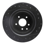 R1 Concepts 07-15 Infiniti Q60 Rear Left Drilled & Slotted Black Brake Rotor by R1 Concepts RNC-633-68010L