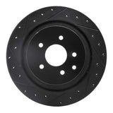R1 Concepts 07-15 Infiniti Q60 Rear Left Drilled & Slotted Black Brake Rotor by R1 Concepts RNC-633-68010L