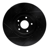 R1 Concepts 07-15 Infiniti G35 Front Right Drilled & Slotted Black Brake Rotor by R1 Concepts RNC-633-68011R