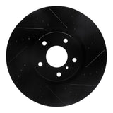 R1 Concepts 07-15 Infiniti G35 Front Right Drilled & Slotted Black Brake Rotor by R1 Concepts RNC-633-68011R