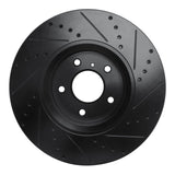 R1 Concepts 05-14 Infiniti FX35 Front Left Drilled & Slotted Black Brake Rotor by R1 Concepts RNC-633-68014L