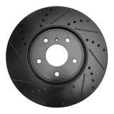 R1 Concepts 05-14 Infiniti FX35 Front Left Drilled & Slotted Black Brake Rotor by R1 Concepts RNC-633-68014L