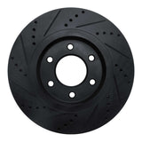 R1 Concepts 07-24 Infiniti QX80 Front Right Drilled & Slotted Black Brake Rotor by R1 Concepts RNC-633-68016R