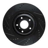 R1 Concepts 19-24 Infiniti QX50 Front Right Drilled & Slotted Black Brake Rotor by R1 Concepts RNC-633-68018R