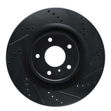 R1 Concepts 19-24 Infiniti QX50 Front Right Drilled & Slotted Black Brake Rotor by R1 Concepts RNC-633-68018R