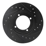 R1 Concepts 83-91 Dodge COLT Front Left Drilled & Slotted Black Brake Rotor by R1 Concepts RNC-633-72003L