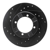 R1 Concepts 83-91 Dodge COLT Front Left Drilled & Slotted Black Brake Rotor by R1 Concepts RNC-633-72003L